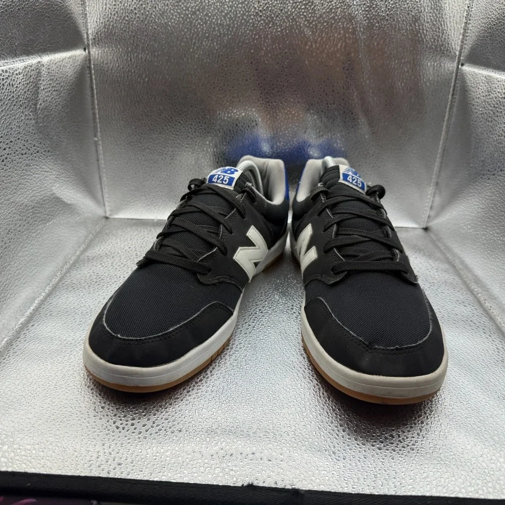 Size 9.5 New Balance 425 Black‎ White Blue Mens Skateboarding Sneakers AM425BKR